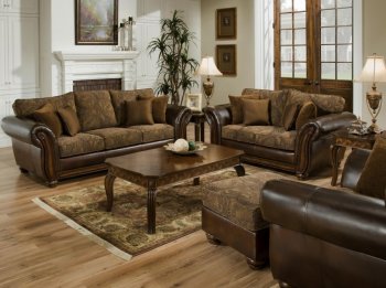 8104 Sofa in Brown Zypher Vintage Fabric by Simmons w/Options [MXS-8104]