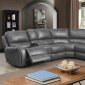 Joanne Power Motion Sectional Sofa CM6951GY in Gray Leatherette