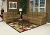 Sierra Camel Fabric Modern Loveseat & Sofa Set w/Options