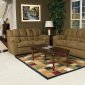 Sierra Camel Fabric Modern Loveseat & Sofa Set w/Options