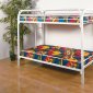 White Finish Contemporary Twin/Twin Bunk Bed