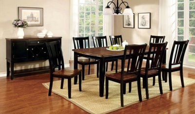 Dover CM3326BC-T Dining 7Pc Set in Black & Cherry w/Options