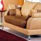 Two-Tone Camel & Brown Leather 4PC Sofa Set