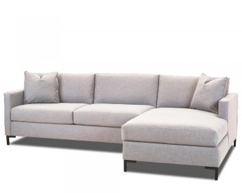 Dawson Sectional Sofa K54600 in Vintage White Fabric by Klaussne [KRSS-Dawson K54600 Vintage White]