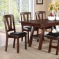 F2271 Dining Set 6Pc in Dark Walnut by Poundex