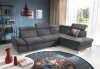 Happy Sectional Sofa in Gray Fabric by ESF w/Bed & Storage