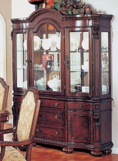 Tradional Style Buffet in Cherry and Antique Brown Finish