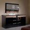 Black Lacquer Finish Contemporary Bedroom Set w/Curved Headboard