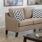 F6908 Sofa & Loveseat Set in Sand Linen-Like Fabric by Boss