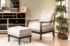 Sybil CM-AC6140 Accent Chair & Ottoman Set in Beige