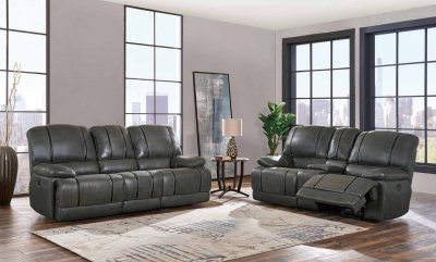 U1952 Power Motion Sofa in Charcoal Fabric by Global w/Options