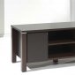 Dark Walnut Modern 2-Door TV Stand w/Shelves