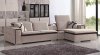 Beige & Chocolate Fabric Modern Sectional Sofa