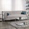 Silvan Sofa SM2283 in Gray Velvet-Like Fabric w/Options