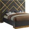 Vector Bed in Grey Velvet Fabric by Meridian w/Options