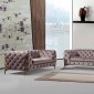 Sheila Sofa Set 3Pc in Silver Velour Fabric by VIG