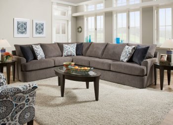 Firminus Sectional Sofa 55795 in Brown Chenille by Acme [AMSS-55795-Firminus]