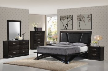 Fairmont Bedroom 6pc Set in Dark Cappuccino by Global [GFBS-Fairmont]