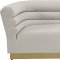 Bellini Sofa 669 in Cream Velvet Fabric by Meridian w/Options