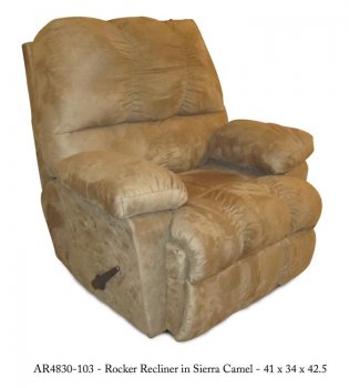 Camel Fabric Elegant Modern Rocker Recliner [CHFRC-AC-AR4830-103-SierraCamel]