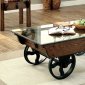 Penny Industrial Coffee Table CM4318 in Weathered Oak w/Options