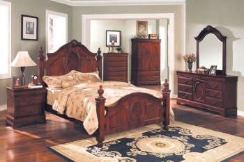 Mahogany Bedroom with Oversized Headboard [AMBS-53-1880]