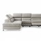 Madison Power Motion Sectional Sofa L. Gray Leather - Whiteline