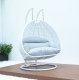 Wicker Hanging Double Egg Swing Chair ESCW-57LGR by LeisureMod