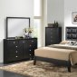 Carolina Bedroom 5Pc Set in Black by Global w/Options