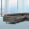 Violetta Sectional Sofa in Grey Full Leather by VIG