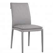 Togo Dining Chair Set of 2 in Gray Leather by J&M