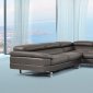 Violetta Sectional Sofa in Grey Full Leather by VIG