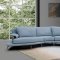 Andover Sectional Sofa in Blue Leather by VIG