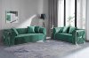 LCL-012 Sofa & Loveseat Set in Green Velvet