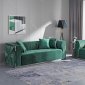 LCL-012 Sofa & Loveseat Set in Green Velvet