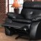 G573A Reclining Sofa & Loveseat in Black Bonded Leather by Glory