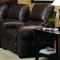 Three Brown Leatherette Home Theater Recliners W/Cup Holders