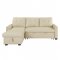 Dafina Sectional Sofa LV01054 in Beige Fabric by Acme w/Sleeper