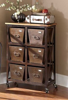 Amara 6403 Iron 6-Drawer Chest by Homelegance w/Casters [HEC-6403 Amara]