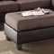 F6857 Sectional Sofa 3Pc in Chocolate Fabric by Boss