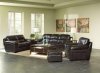 Leather Italia Black Classic Soho Sofa & Loveseat Set w/Options