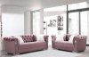 LCL-005 Sofa & Loveseat Set in Pink Velvet