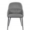 Kora Dining Chair Set of 2 in Dark Gray Leather by J&M