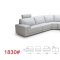 Cypress Sectional Sofa 1830 in White Eco-Leather by VIG