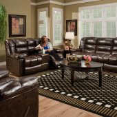 185500 Orleans Power Reclining Sofa in Walnut PU by Chelsea