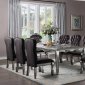 Leonora Dining Table 63140 in Vintage Platinum by Acme w/Options