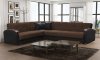 Samantha Sectional Sofa Bed in Brown Fabric by Skyler Design