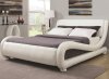 Kingsburg 300070 Upholstered Bed in White Leatherette by Coaster