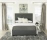 Bowfield Upholstered Bed 315900 in Charcoal Fabric by Coaster