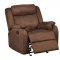 U8303 Motion Sectional Sofa in Chocolate Fabric by Global